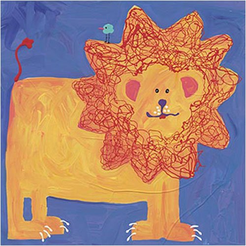Lion & Bird by Stephanie Bauer 10.5x10.5 in