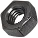 Grade 5 Alloy Steel Heavy Hex Nut, Black Oxide Finish, 3/8"-16 Thread Size, 1-1/8" Width Across Flats, Pack Of 5