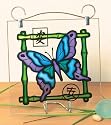 Glass Art Stained Glass Minis 5 Inch x5 Inch -Butterfly Treasure