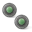 Colorful Pebbles Eternal Bonds Green Turquoise Clip Earrings