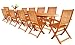 LuuNguyen - Win Outdoor Hardwood 11-Piece Extension / Expandable Dining Set (Natural Wood Finish)