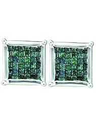 Real Diamond Earrings 0.50CTW DIAMOND LADIES INVISIBLE EARRINGS Yellow-gold 14K