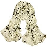 1 X White Women's Marilyn Monroe Long Silk Blend Chiffon Scarf Christmas Gifts