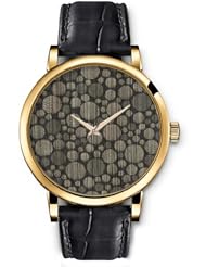 SPRAWL Aanalog Fashion Series Gold Ladies Watches of Genuine Black Leather Strap,Unique Wrist Watch for Women Girls Designed with Circles of different sizes