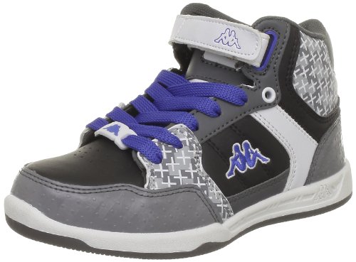 Kappa Skom, Chaussures montantes garçon - Noir (Black/Dk Grey/White/Blue), 28 EU