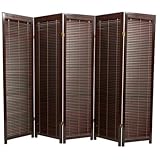 Best Quality Portable Office Cubicle Partition - 68' Shutter Folding Floor Screen Room Divider - 3, 4, 5, or 6 Panels - 5 Colors
