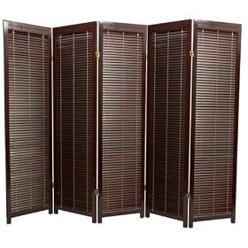 Office Furniture - 68 Shutter Folding Privacy Screen Room Divider w Blinds - 5 Panel...