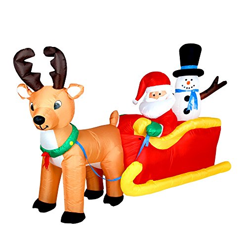 Immagini Di Babbo Natale Con La Slitta E Le Renne.Slitta Renne Con Babbo Natale Gonfiabile Illuminato Lungo 240 Centimetri Per La Parte Esterna Strange Things