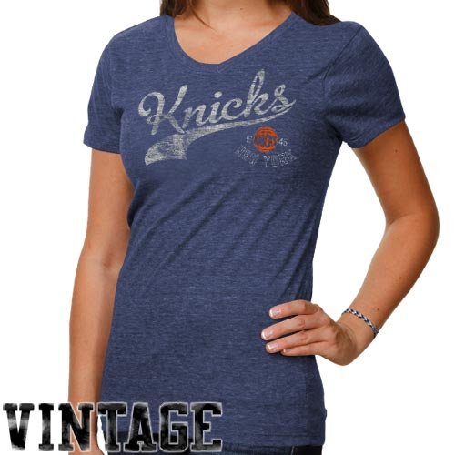 NBA '47 Brand New York Knicks Ladies Scrum T-Shirt - Royal Blue (Large)