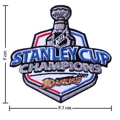 Anaheim Mighty Ducks Stanley Cup Logo Embroidered Iron on Patches Free Shipping From Thailand