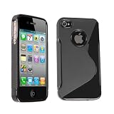 Nuovo Qualit� Nero S-Linea Silicone Gel Custodia Per Apple iPhone 4S Siri 4G 16Gb 32Gb E 64Gb Da Yousavedi Yousave