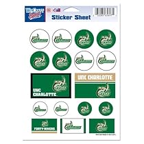 NCAA North Carolina - Charlotte Vinyl Sticker Sheet, 5
