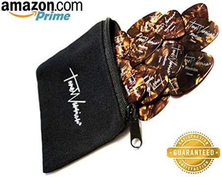 Medium Guitar Picks - (.73mm) Gauge -16 Pack Set - Prime Custom Design like Tortoise Shell for Extra Tone With Cool Bonus Pick Case.