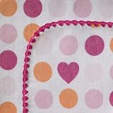 SwaddleDesigns Ultimate Receiving Blanket - Fuchsia Hearts and Dots