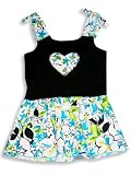 Rubbies - Girls Sundress, White, Blue, Black