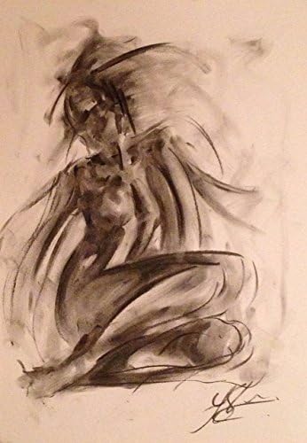 Sentire - Original Charcoal Drawing by James Shipton
