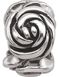Persona Sterling Silver Rosette Charm fits Pandora, Troll & Chamilia European Charm Bracelets