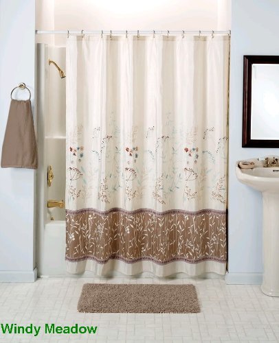 Windy Meadow Fabric Shower Curtain