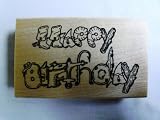 51uy413tUrL. SL160  Darcie's Country Folk Wood Mounted Rubber Stamp Happy Birthday Western Theme