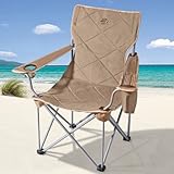 IMAGE OF Brylane Home Extra Wide King Kong Folding Camp Chair (KHAKI,0)