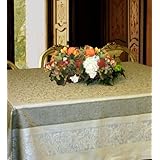 Table Cloth 70x126-inch, Regale in Linen Cotton, Bisque Color