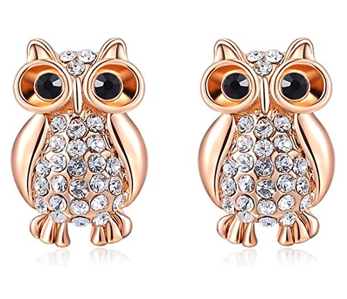 Fashion Jewelry Rhinestones Cute Owl Earring