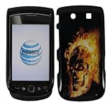 Hard Hot Fire Skull Case Cover Faceplate Protector for Blackberry Torch 980 ....