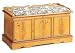 Padded Pine Finish Floral Cedar Hope Chest Trunk Lock