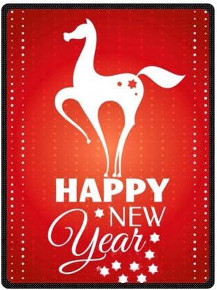 Merry Christmas and a Happy New Year Soft Fleece Throw Blanket 58" x 80"(Large) Really Cheap