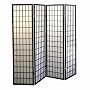 Ore International 4-Panel Room Divider, Black