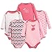 Luvable Friends 5 Pack Long Sleeve Bodysuit, Foxy, 6-9 Months