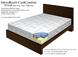 Silver Rest Cool Comfort 10-Inch 3-Layer Gel Memory Foam Mattress, California King Size
