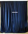 Navy Blue Velvet Curtains / Drapes / Panels