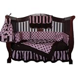 Pink and emancipationist 9 Piece Crib Bedding Set