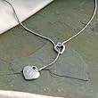 Personalized Double Heart Lariat Necklace
