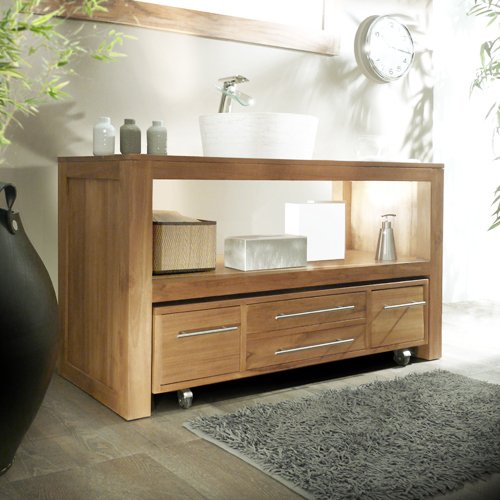 Badschrank aus Teak Layang Solo Tek