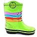 TMNT Ninja Turtles Kids Rain Boots (Green NYC Turtle Masks, 11/12 M US Little Kid)