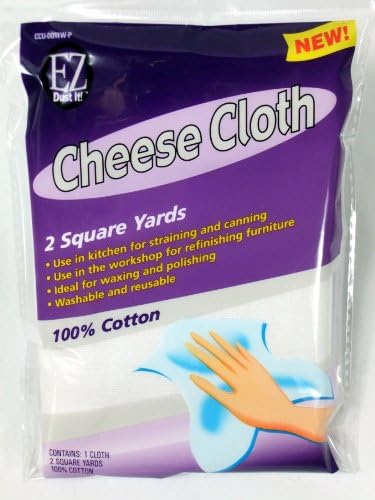 100% Cotton Cheesecloth (Cheese Cloth) - 2 Square Yards Kitchen Straining, Canning, Workshop Furniture Refinishing, Waxing, Polishing, Washable, Reusable