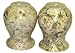 Gold Fossil Marble Salt n & and Pepper Set Round