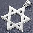 Silver Cubic Zirconia Star of David Pendants, Size: 45mm