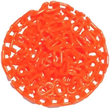 100 Pc Orange Small C Chain Link Plastic Neon Toy Bird Foot Part Kid