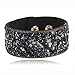 Style 5, Hot Ssle Fashion women charm wrap Bracelets Slake Leather Bracelets With Crystals Stone Couple Jewelry