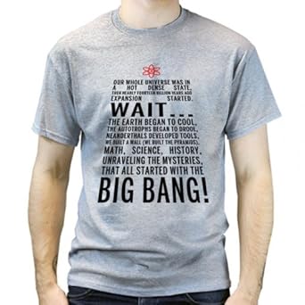 The Big Bang Theory Lyrics Tshirt Grey Size: 3XL: Amazon.co.uk The Big Bang Theory Lyrics Tshirt Grey Size: 3XL: Amazon.co.uk