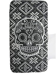 Sugar Skull Tweed Frame Clutch - Skull Sweater Shell