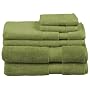 Eco Low Twist 6-Piece Towel Set, Green