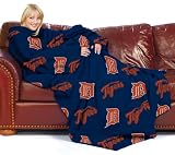 Detroit Tigers Adult Comfy Throw Blanket with Sleeves