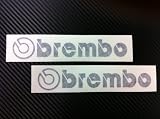 2 X Brembo Racing Decal Sticker (New) Black Size 6.5''x 1.25''
