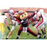 Ohio State University Mascot (With Mike Nugent Kicking) Sports Poster Print - 11x17