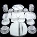 32 pce Superior Quality Black & Grey Melamine Dinner Set