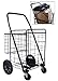 Premium Heavy Duty Metal Swivel Wheels JUMBO Folding Shopping Grocery laundry Cart with Extra Basket - BONUS: FREE CARGO NET